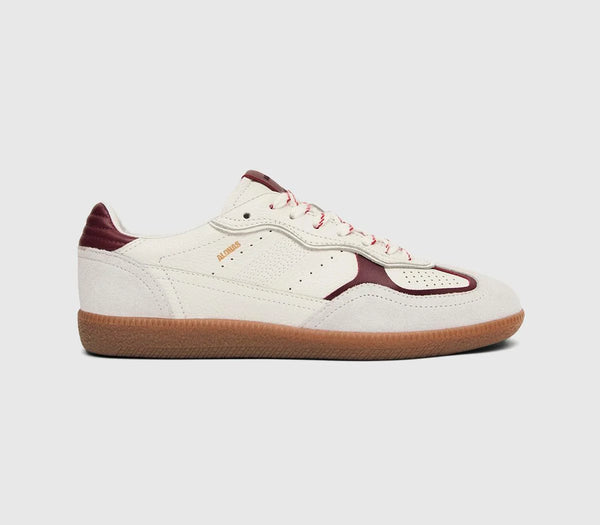 ALOHAS Tb490 Rife Sneakers White Burgundy Leather UK Size 7