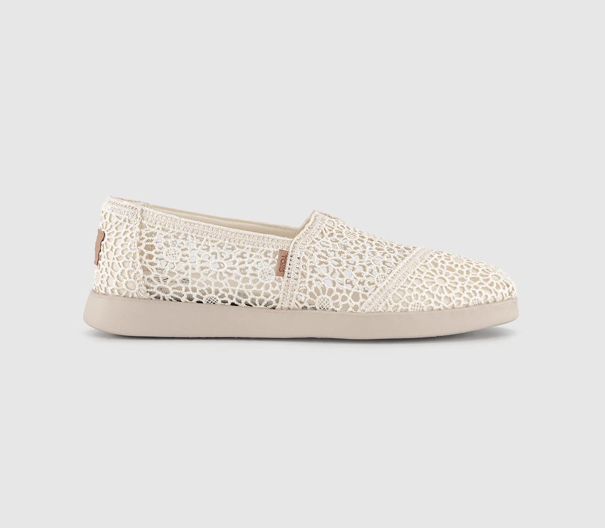 Womens TOMS Alpargata Plus Natural Crochet UK Size 5