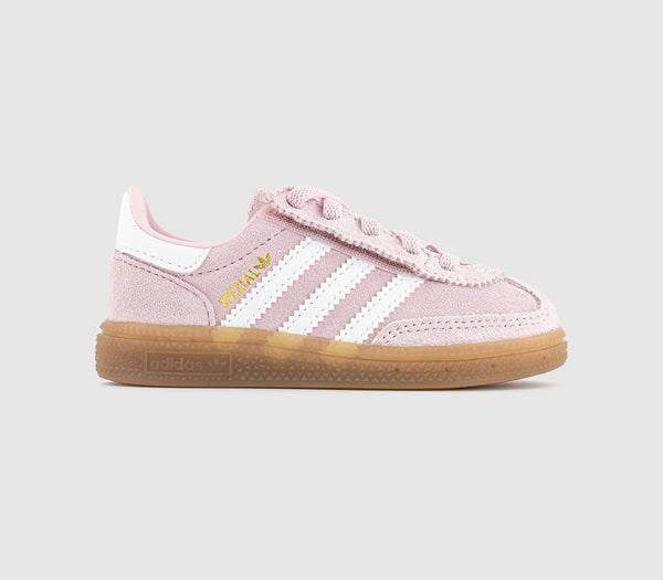 Kids adidas Handball Spezial Infant Trainers Clear Pink White Gum UK Size 6infant