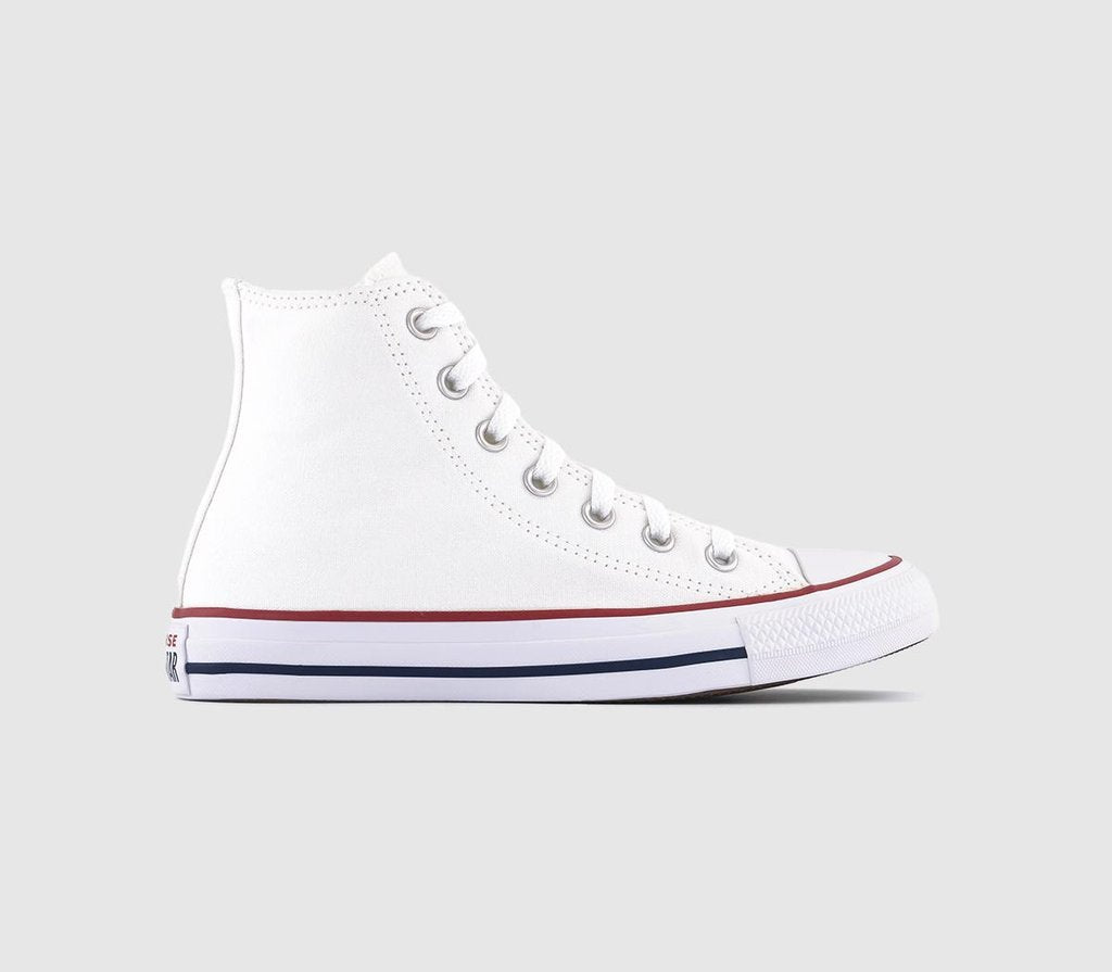 Odd sizes - Converse All Star Hi Optical White Trainers UK Sizes Right 9/Left 8