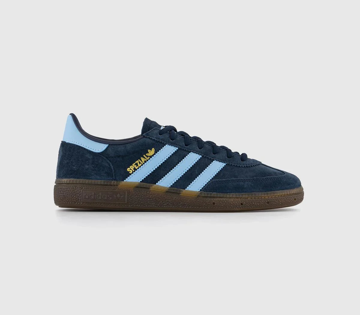 adidas Handball Spezial Collegiate Navy Clear Sky Gum Trainers UK Size 5