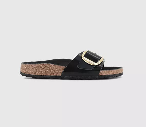 Womens BIRKENSTOCK Madrid Big Buckle High Shine Black – OFFCUTS
