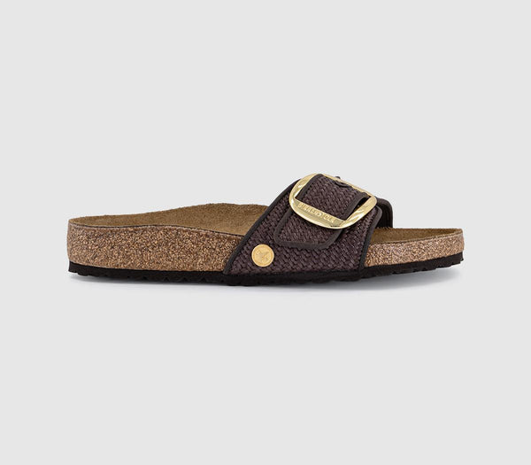 Womens BIRKENSTOCK Madrid Big Buckle Sandals Carafe Raffia