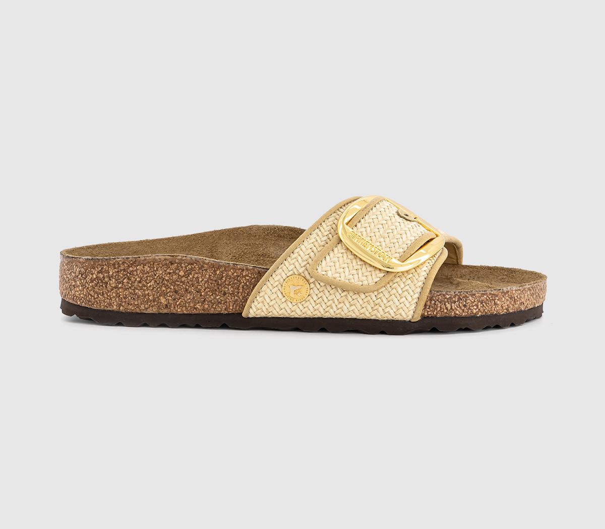 Womens BIRKENSTOCK Madrid Big Buckle Raffia Natural