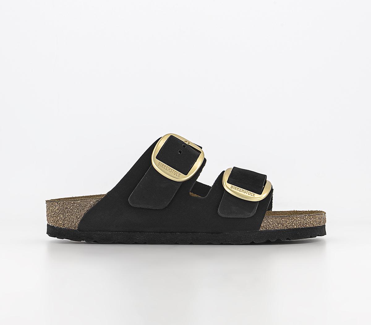 Womens Birkenstock Arizona Big Buckle Black Nubuck Uk Size 5