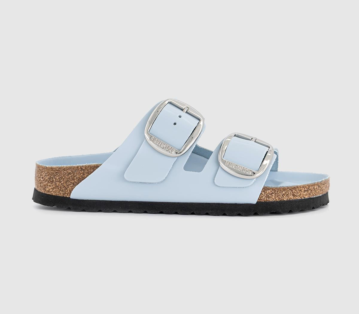 Womens BIRKENSTOCK Arizona Big Buckle Sandals Baby Blue High Shine