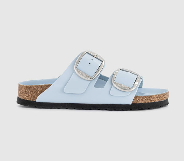 Womens BIRKENSTOCK Arizona Big Buckle Sandals Baby Blue High Shine