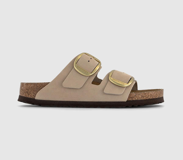 Womens Birkenstock Arizona Big Buckle Sandals Sandcastle Nubuck