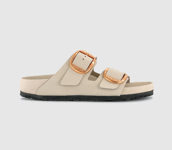 Womens BIRKENSTOCK Arizona Big Buckle Sandals Ecru Exq High Shine