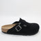 Womens BIRKENSTOCK Boston Clogs Black Suede UK Size 5.5 EU39