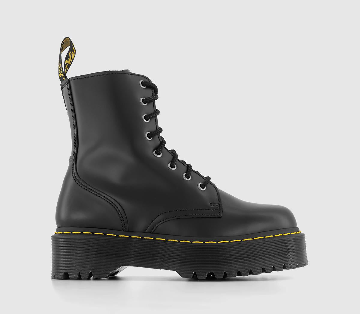 Odd Sizes - Womens Dr. Martens Jadon 8 Eye Boot Black - UK Sizes Right 7/Left 6.5