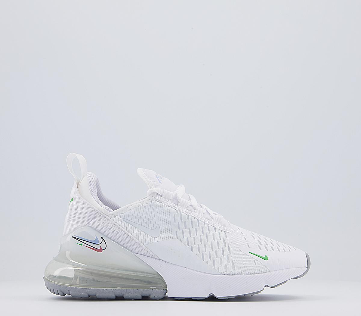 Kids Nike Air Max 270 Gs White Green Black Chile Red Wolf Grey Uk Size 4