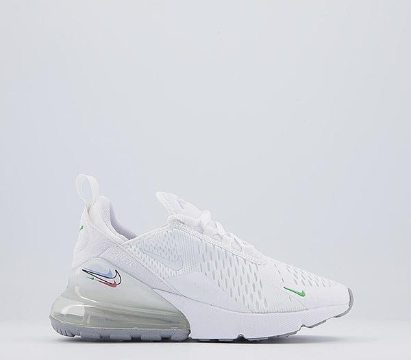 Kids Nike Air Max 270 Gs White Green Black Chile Red Wolf Grey Uk Size 4