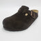 Mens BIRKENSTOCK Boston Clog Mocha Suede Leather UK Size 7.5 EU41