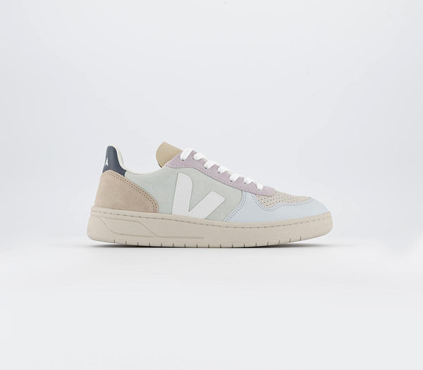 Odd Sizes - Veja V10 Jade White Multico F - UK Sizes Right 6/Left 7