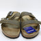 Mens BIRKENSTOCK Arizona Two Strap Sandals Faded Khaki Oiled Leather UK Size 10.5 EU45