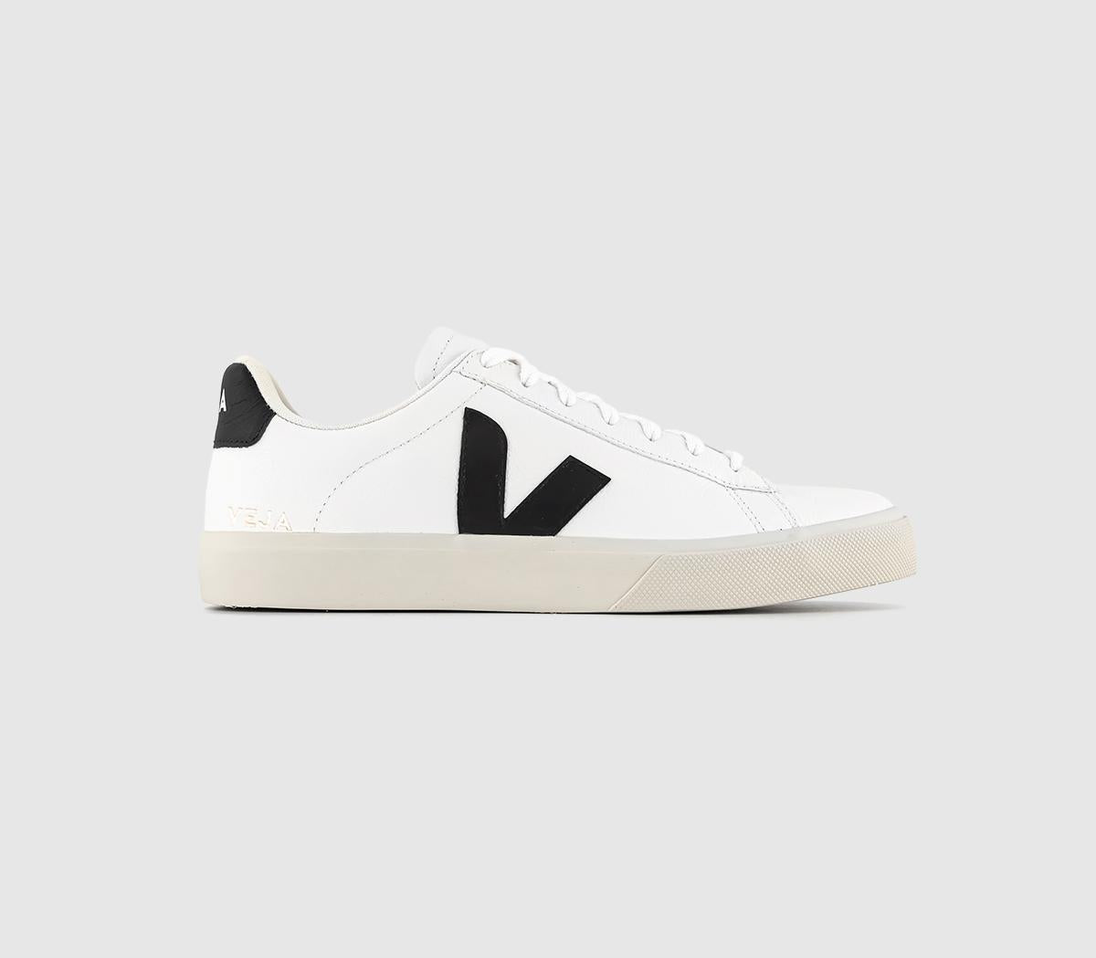 Veja Campo White Black Leather Trainers