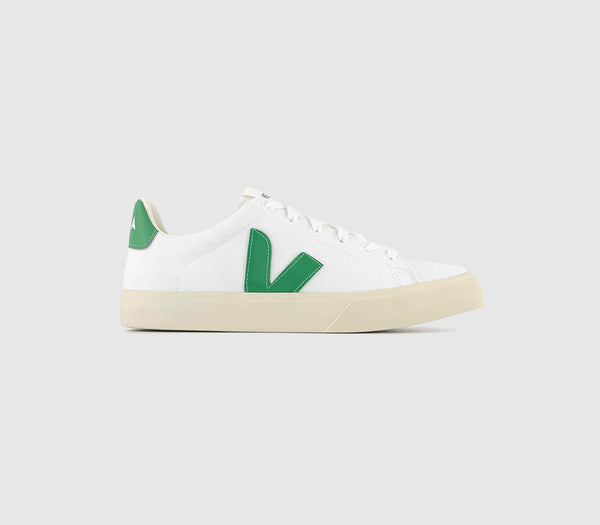 Odd Sizes -  Veja Campo White Emeraude F - UK Sizes Right 6/Left 5