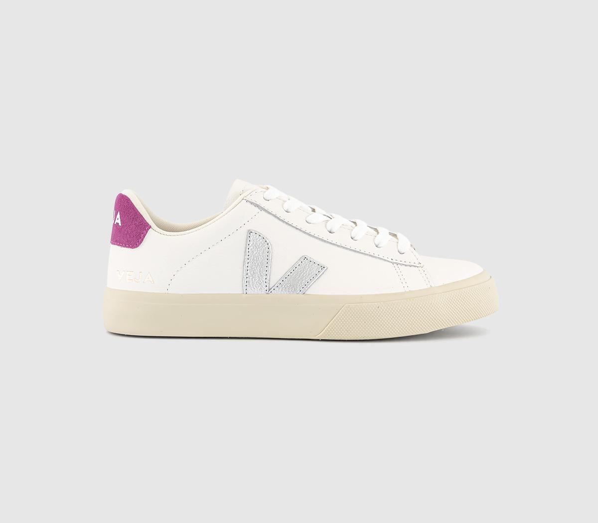 VEJA Campo Trainers White Silver Ultraviolet F