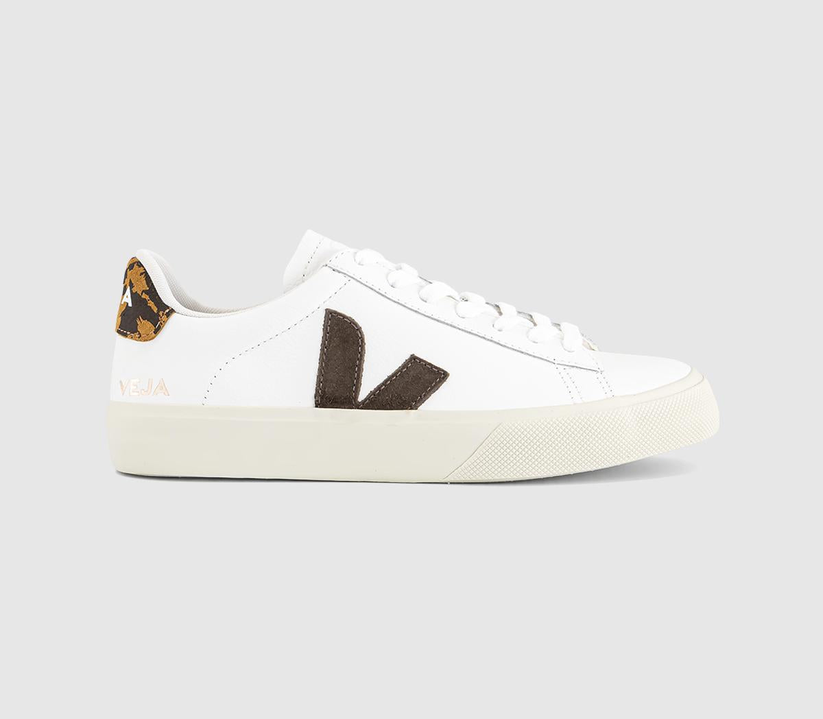 VEJA Campo Trainers White Camel Wild Country Leopard