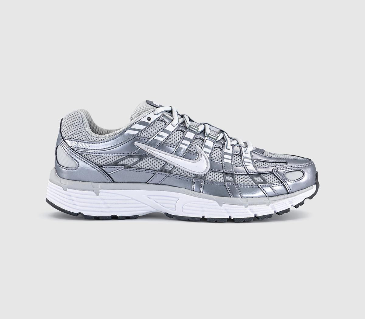 Nike P6000 Trainers Grey Fog White Metallic Cool Grey Cool Grey