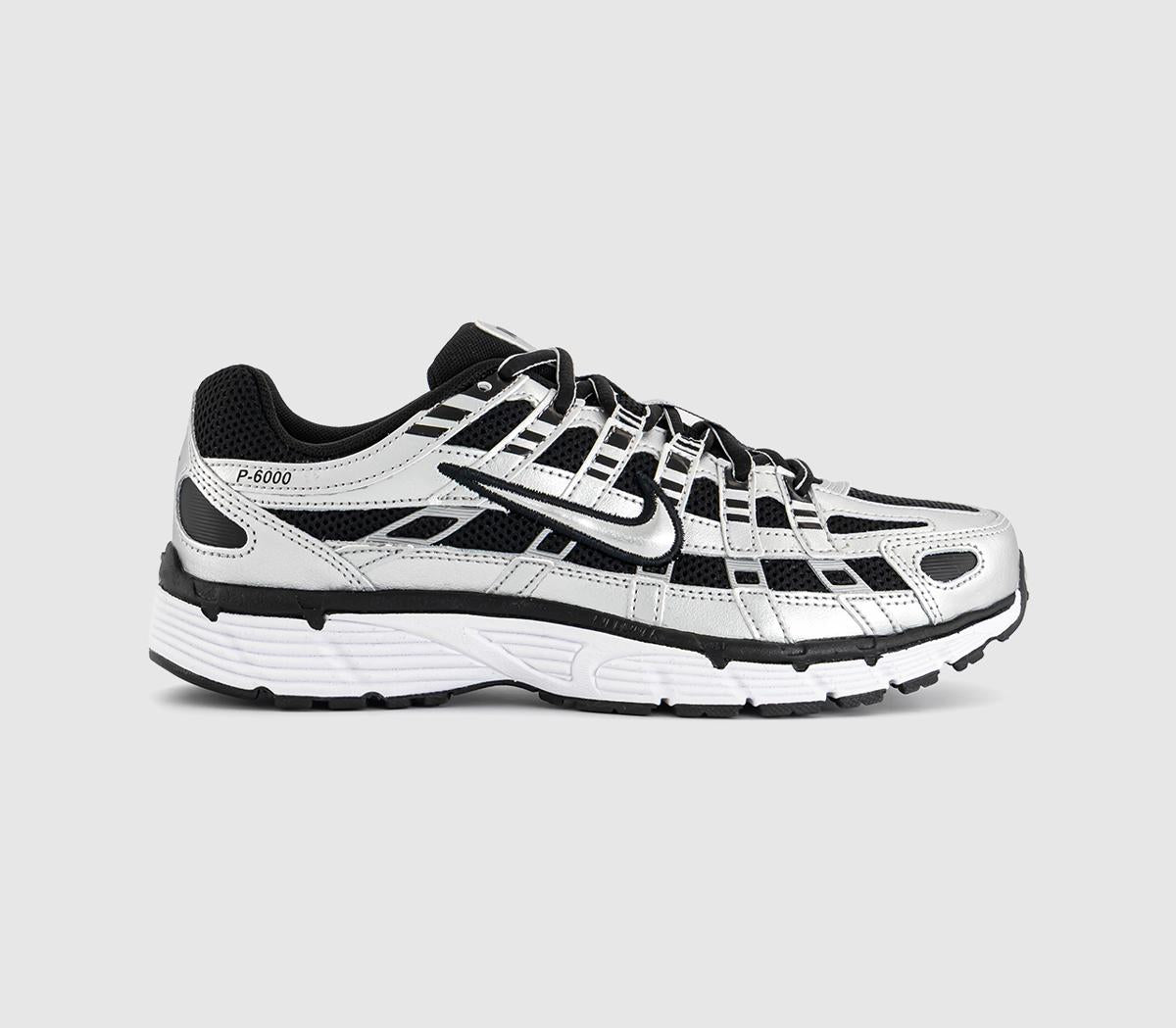 Nike P-6000 Trainers Metallic Silver Metallic Silver Black
