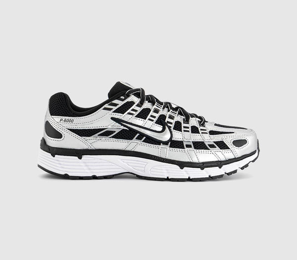 Nike P-6000 Trainers Metallic Silver Metallic Silver Black
