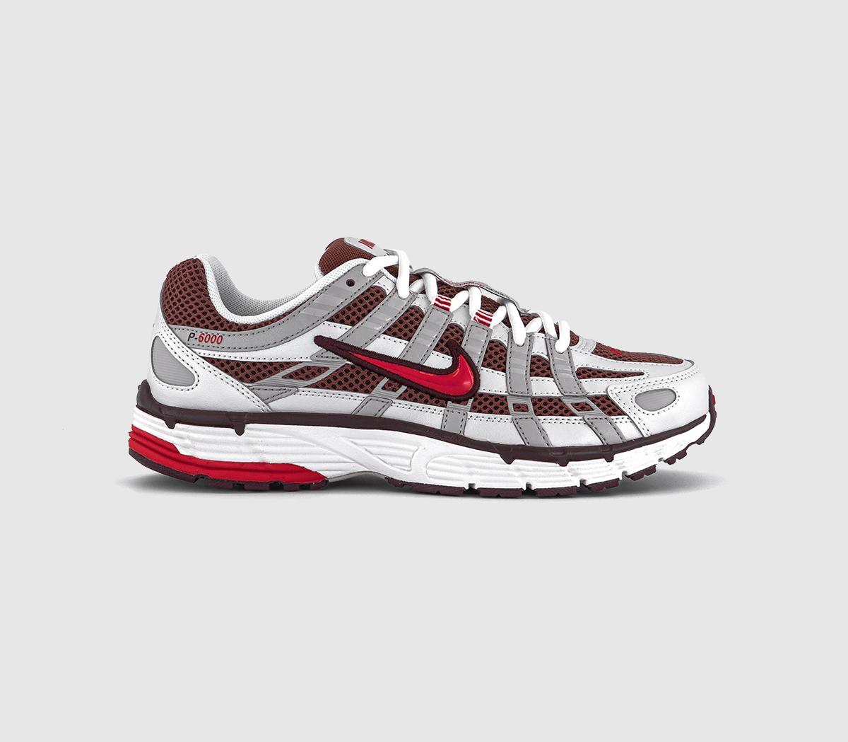 Nike P6000 Metallic White Fire Red