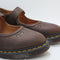 Womens Dr. Martens Floral Maryjanes Dark Brown Crazy Horse UK Size 7