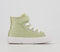 Odd Sizes - Kids Converse All Star Hi 1vlace Olive Aura Cyber Mango White - UK Sizes Right 9 Youth/Left 10 Youth