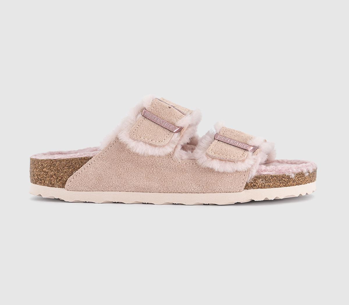 Womens Birkenstock Arizona Shearling Light Pink Uk Size 7