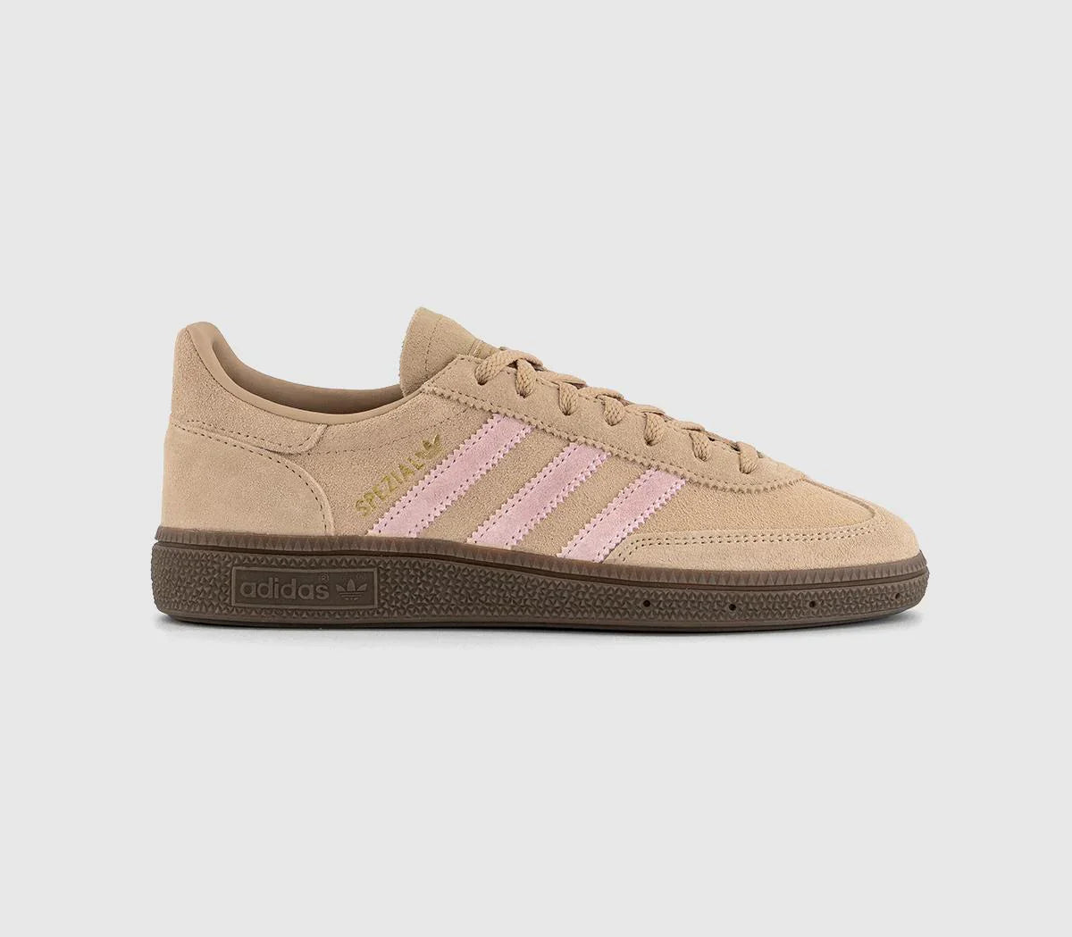 adidas Handball Spezial Trainers Warm Sandstone Clear Pink Gum UK Size 5
