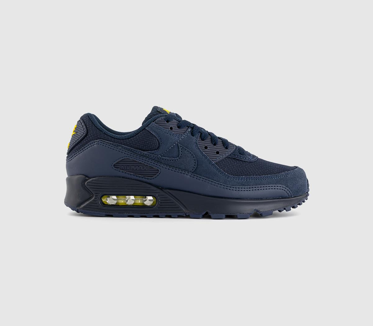 Nike Air Max 90 Trainers Obsidian Obsidian Lightening UK Size 8