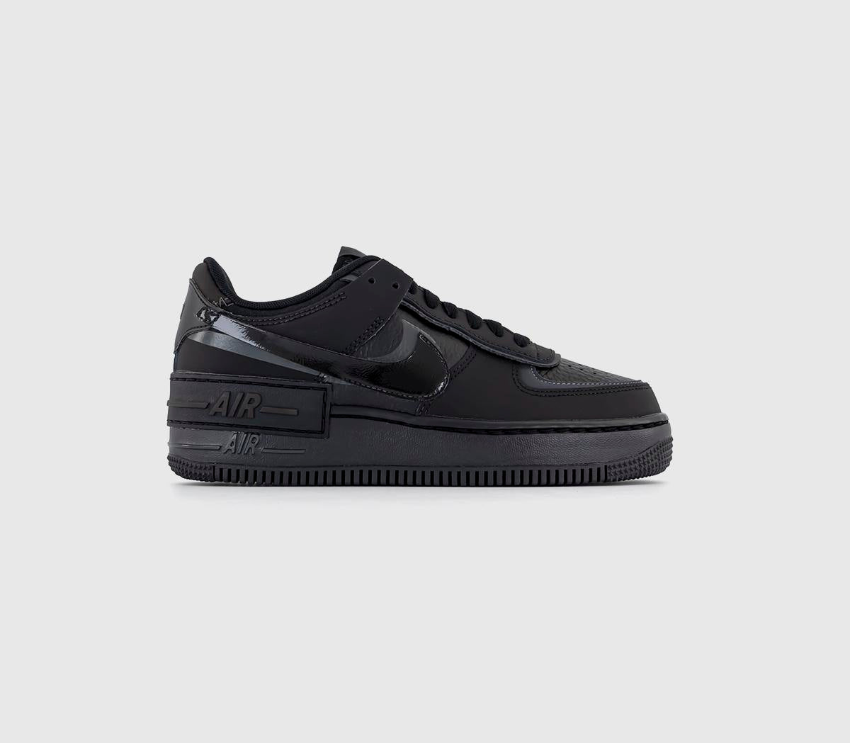 Odd Sizes - Nike Air Force 1 Shadow Black Black Anthracite Velvet Brown - UK Sizes Right 7/Left 6