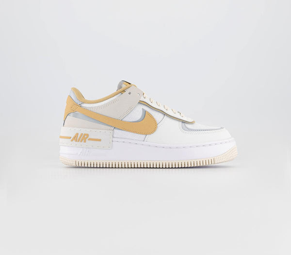 Nike Air Force 1 Trainers Shadow Summit White Sesame Wolf Grey