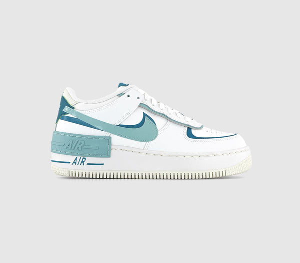 Odd Sizes -  Nike Air Force 1 Shadow Summit White Mineral Industrial Blue - UK Sizes Right 7/Left 6