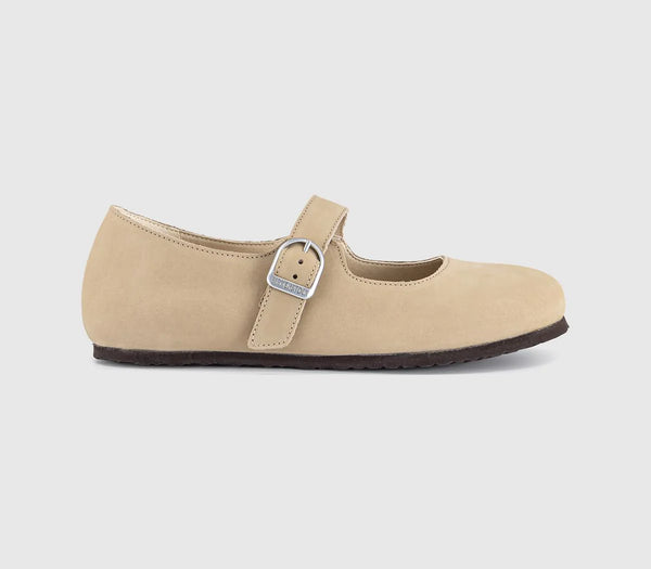 Womens BIRKENSTOCK Santa Clarita Mary Janes Sandcastle Nubuck UK Size 7.5 EU41