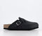 Womens BIRKENSTOCK Boston Clogs Black Waxy Leather