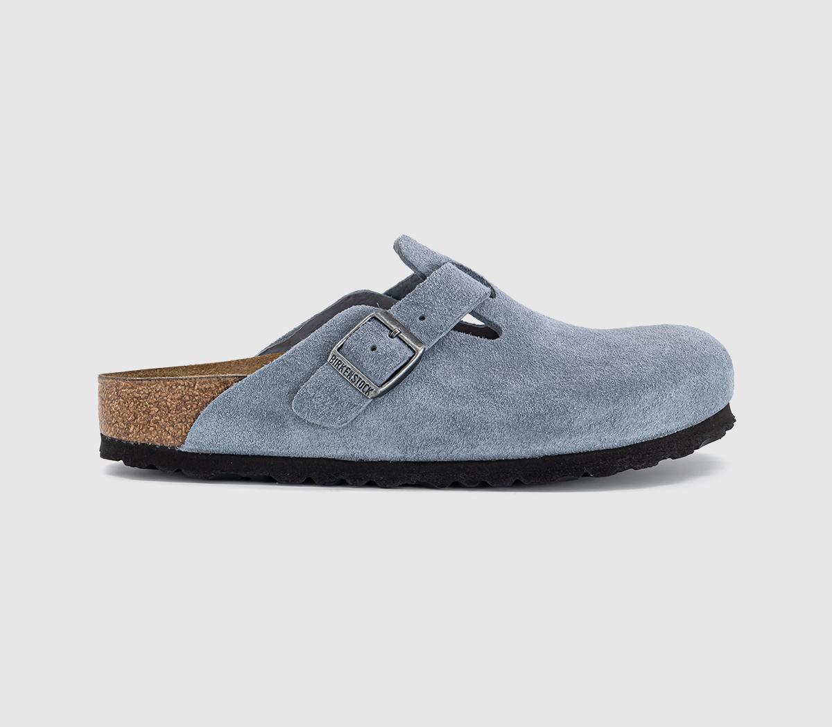 Womens BIRKENSTOCK Boston Clogs Stone Blue