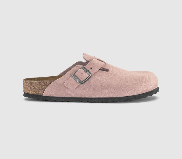Womens BIRKENSTOCK Boston Clogs Pink Clay Suede