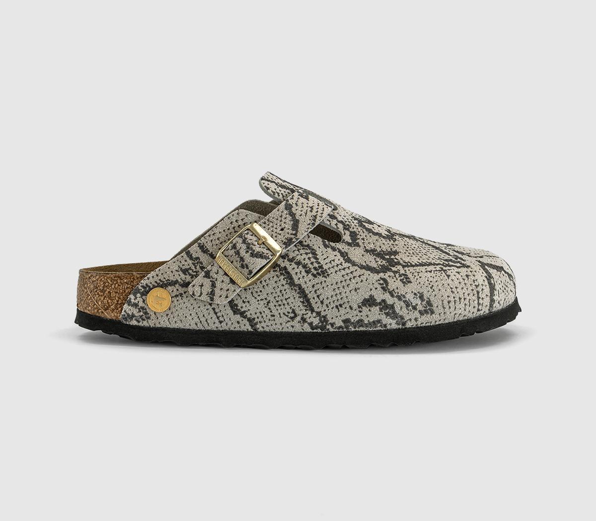 Womens BIRKENSTOCK Boston Clogs Snake Oyster
