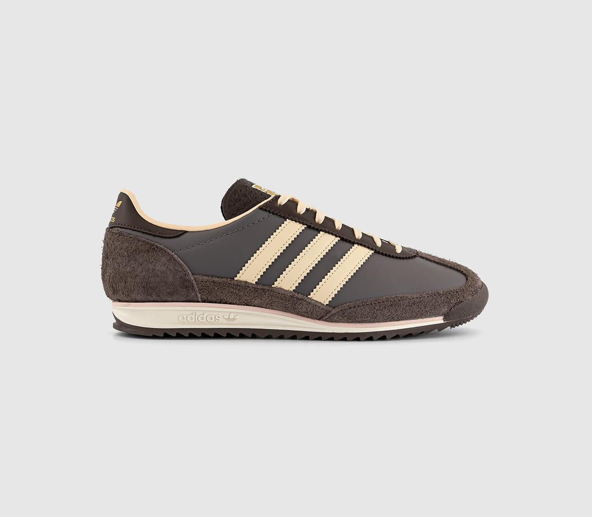 adidas Sl 72 Trainers Charcoal Crystal Sand Brown Wonder