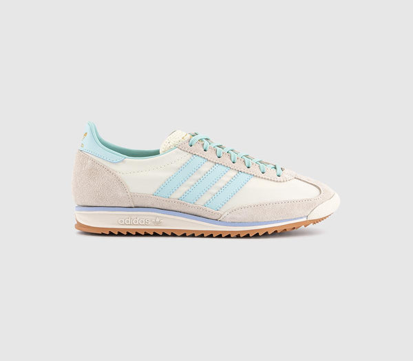  adidas Sl 72 Trainers Offwhite Semi Flash Aqua Glow Blue Uk Size 4