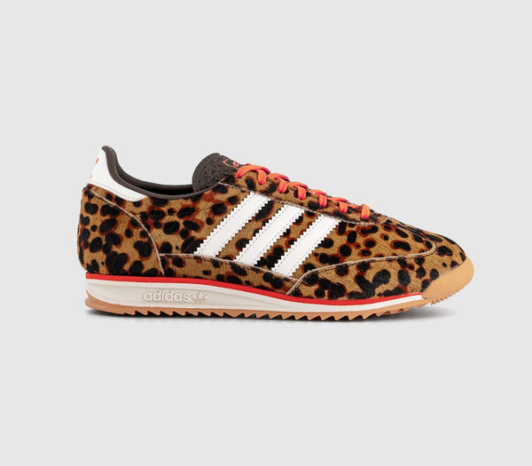  adidas Sl 72 Trainers Dark Brown Off White Semi Impact Orange Uk Size 5