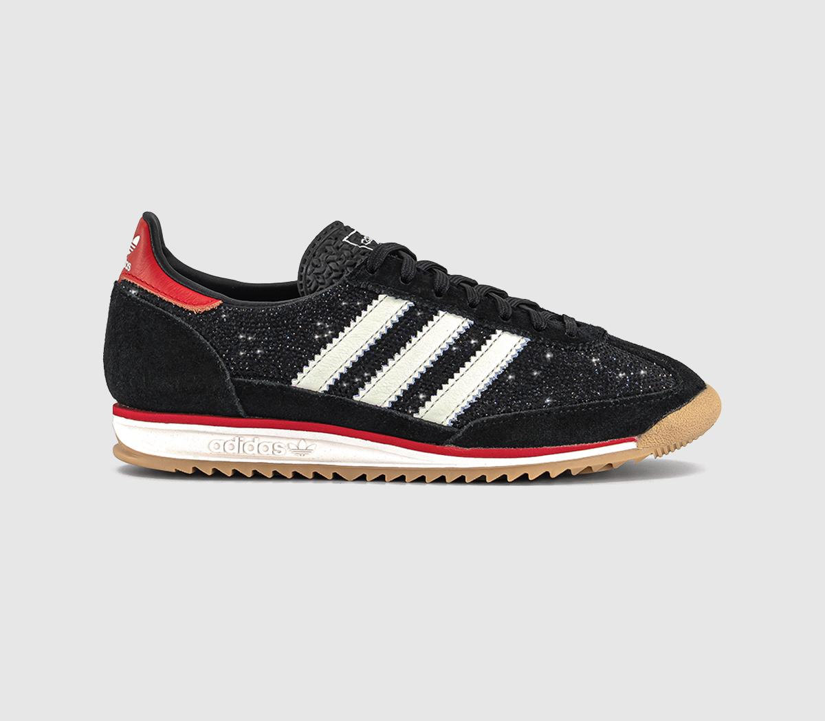 adidas SL 72 Trainers Crystal Black Offwhite Better Scarlet