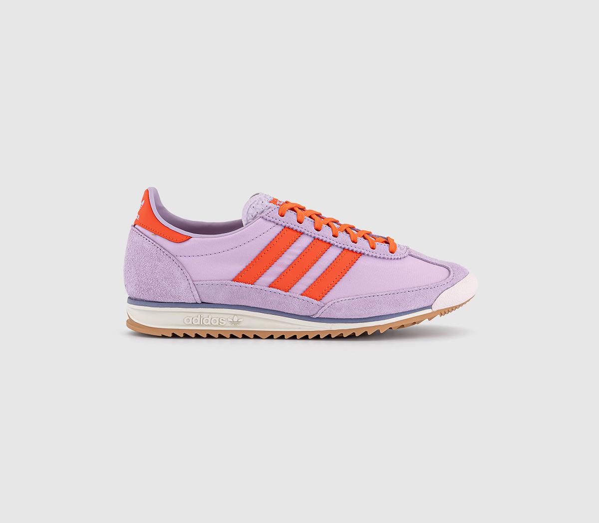 adidas Sl 72 Trainers Ice Lavender Impact Orange Silver Violet Uk Size 6