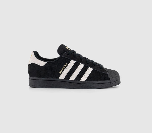 adidas Superstar Trainers Black Crystal White Matte Gold