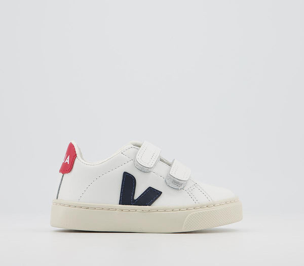 Odd Sizes - Kids Veja Esplar Infant White Nautico Pekin - UK Sizes Right 7.5 infant/Left 8 infant