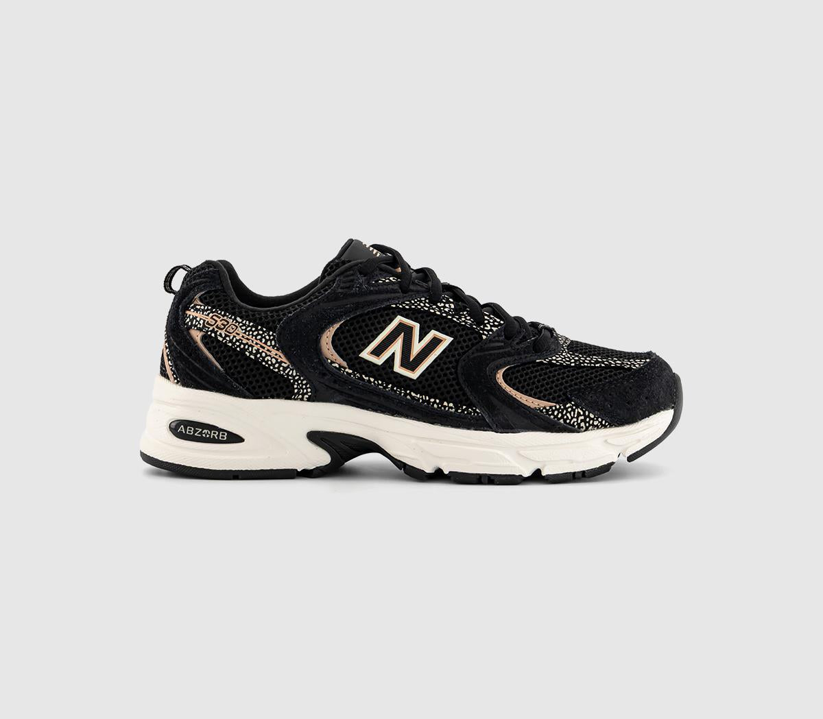 New Balance Mr530 Trainers Black White Leopard