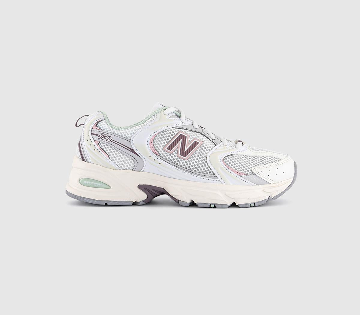 Odd Sizes -  New Balance 530 Trainers White Pink Sea Salt - UK Sizes Right 4/Left 5